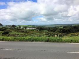 una vista della campagna della Cornovaglia vicino a dartmoor foto