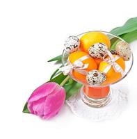 buona pasqua - fiori e uova colorate