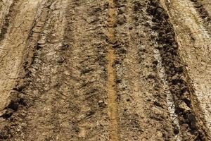 strada sterrata dopo la pioggia foto