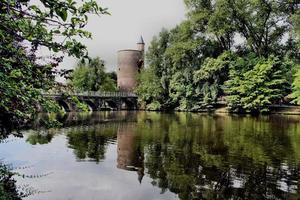 una veduta di Bruges in Belgio foto