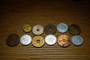 moneta giapponese moneta giapponese moneta. foto