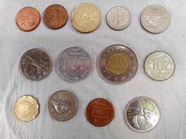 monete fotografiche da diversi paesi foto