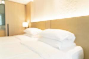sfocatura astratta camera da letto resort hotel per lo sfondo foto