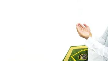 mani in preghiera. sfondo islamico foto
