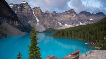 Moraine Lake, Parco Nazionale di Banff, Alberta, Canada foto