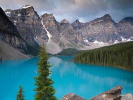 Moraine Lake, Parco Nazionale di Banff, Alberta, Canada foto