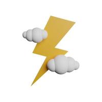 flash con icona 3d nuvolosa foto di alta qualità