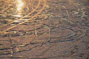 tracce nel ghiaccio e nella neve foto