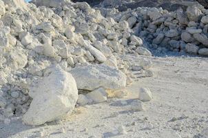 rocce bianche di gesso foto