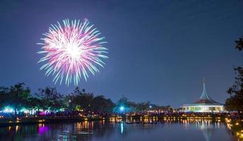 Fuochi d'artificio a Suan Luang Rama IX, Bangkok