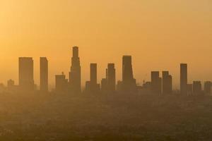 cielo arancione dello smog di Los Angeles