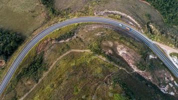 veduta aerea dell'autostrada minas gerais brasile. foto