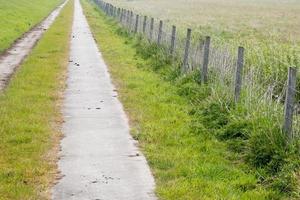 piccola strada con recinzione foto