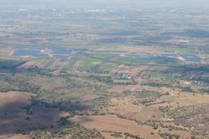 vista dall'alto, siccità agricola. foto