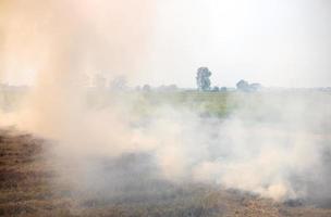 lo sfondo di pesanti nuvole di fumo può causare un inquinamento atmosferico dannoso per l'ambiente. foto