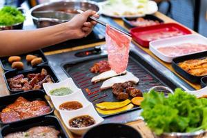 barbecue coreano, shabu shabu foto