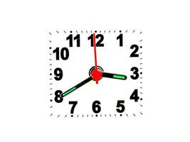orologio che mostra l'ora su sfondo bianco foto