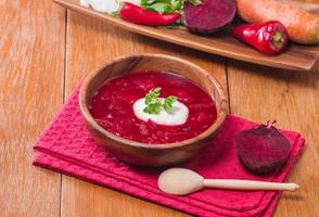 zuppa con barbabietole rosse