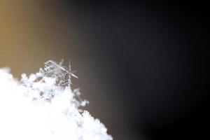 cristallo di neve con dettaglio in pizzo foto