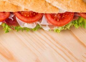 sandwich di baguette fresche foto