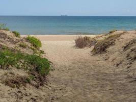 la spiaggia di Sopot in Polonia foto