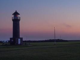 tramonto sull'isola di juist foto