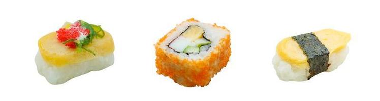 sushi isolato su sfondo bianco foto
