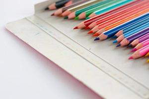 matite colorate da vicino foto