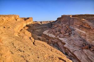 canyon di tamerza, guerre stellari, deserto del sahara, tunisia, africa foto