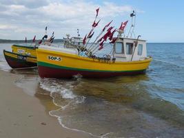 la spiaggia di Sopot in Polonia foto