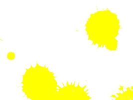 punto di colore giallo acquerello schizzi di vernice su sfondo di carta bianca foto