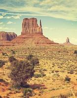 Foto di stile retrò vecchio film di Monument Valley, Stati Uniti d'America.