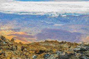 vista dalla cima del vulcano teide a tenerife, spagna foto