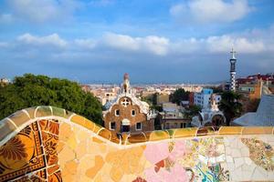 park guell, vista su barcellona, spagna foto