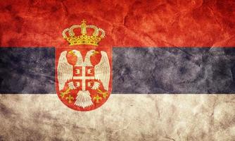 bandiera del grunge della serbia. oggetto della mia collezione di bandiere vintage e retrò foto