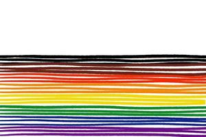 annegamento a mano di strisce di arcobaleni, cuore, celebrazioni concepf tor lgbtqai nel mese dell'orgoglio. foto