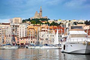 marsiglia, francia panorama, famoso porto. foto