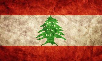 bandiera del grunge del Libano. oggetto della mia collezione di bandiere vintage e retrò foto