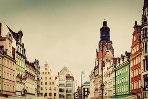 wroclaw, polonia nella regione della slesia. la piazza del mercato foto