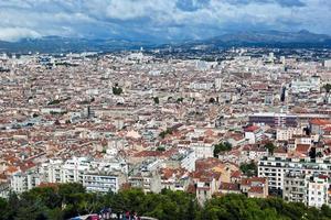 panorama di marsiglia, francia. vista da notre dame de la garde foto