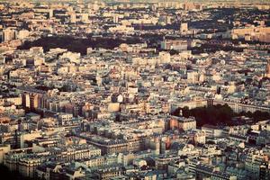 parigi, francia vista dall'alto su un quartiere residenziale foto