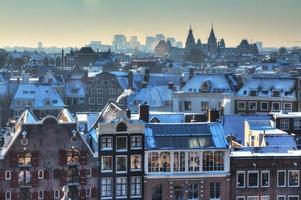 skyline invernale di amsterdam