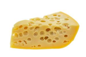 formaggio maasdam - triangolo giallo con buchi foto