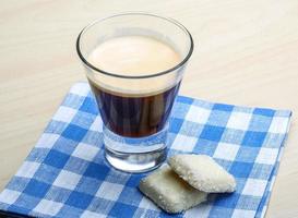 espresso con biscotti foto