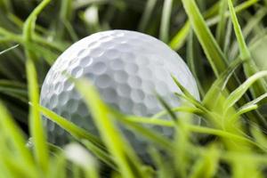 golfball bianco puro su erba verde