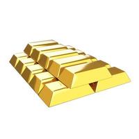 lingotti d'oro. concetto di risparmio di denaro. investire in oro. illustrazione 3d. foto