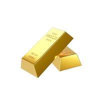 lingotti d'oro. concetto di risparmio di denaro. investire in oro. illustrazione 3d. foto