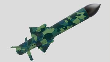 razzo missile guerra conflitto munizioni testata nucleare militar arma nucleare 3d illustrazione astronave foto