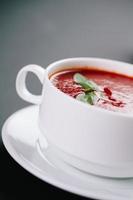 zuppa di pomodoro fresca foto
