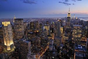 skyline di new york city, manhattan, new york
